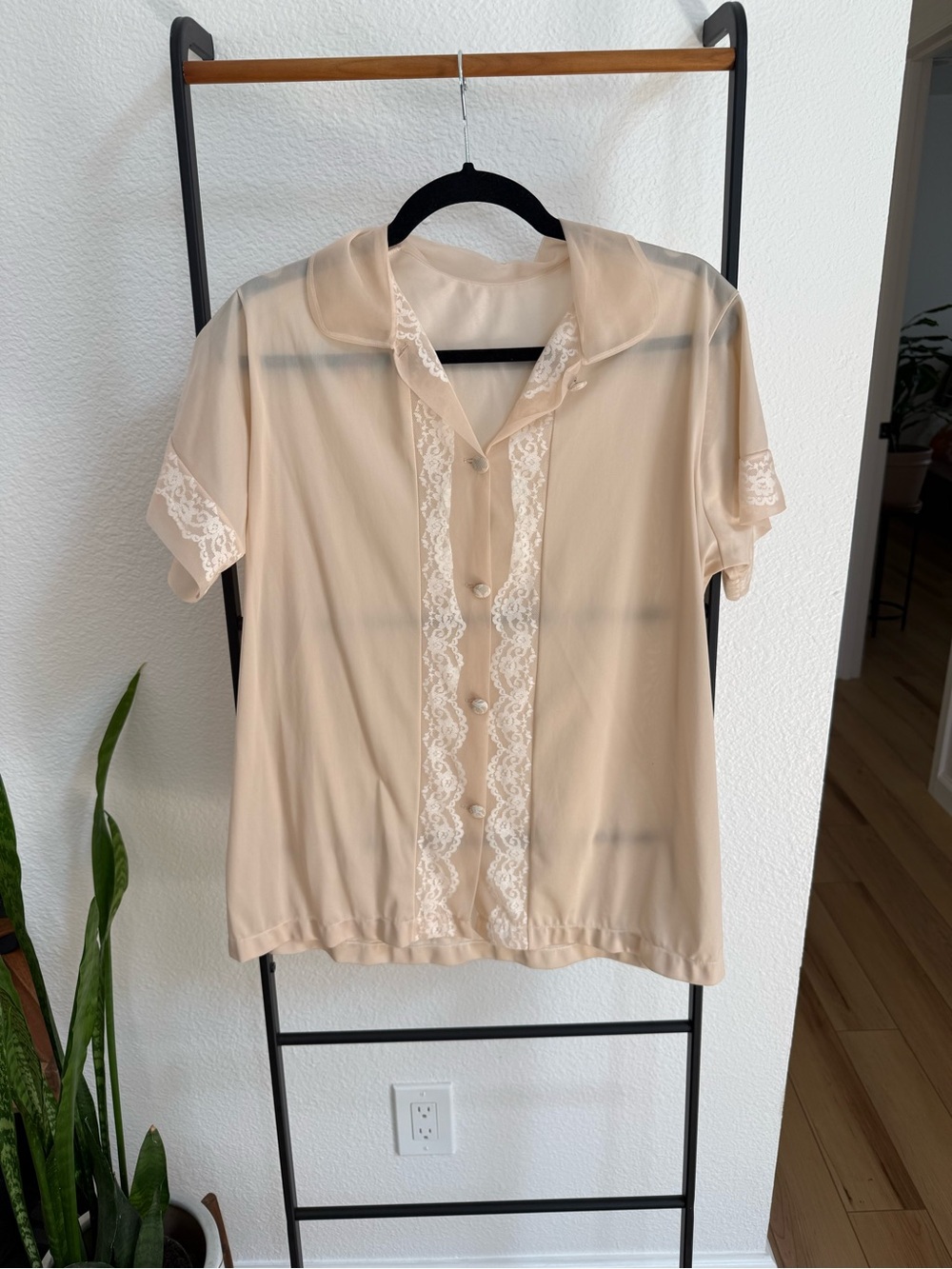 Vintage Sheer Lace Shirt